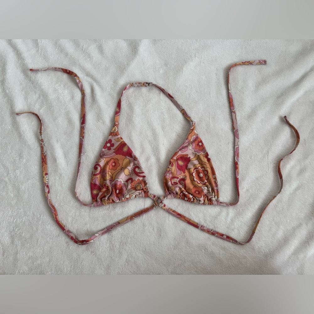 Floral Strappy Bikini Top